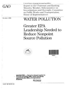 Greater EPA Leadership Needed to Reduce Nonpoint Source Pollution I Illill 142637