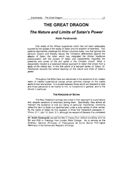 Keith Ferdinando, "The Great Dragon," Africa Journal Of