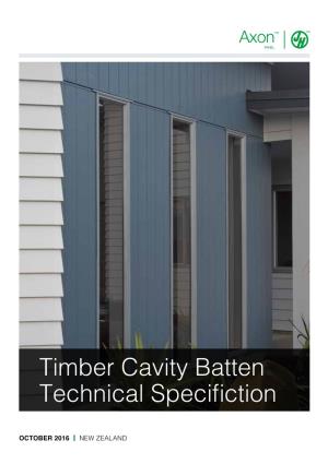 Timber Cavity Batten Technical Specifiction