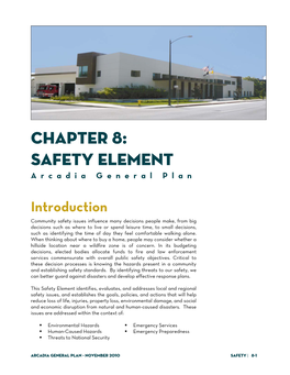 Chapter 8: Safety Element Arcadia General Plan