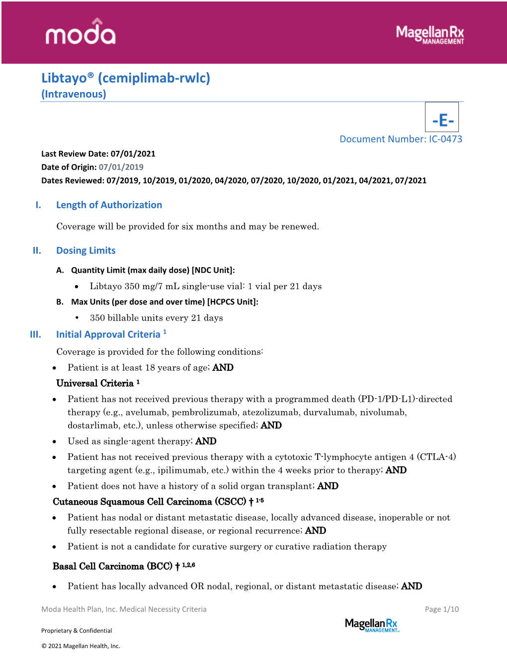 Libtayo® (Cemiplimab-Rwlc)