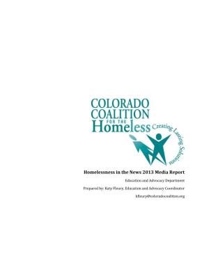 Homelessness in the News 2013 Media Report