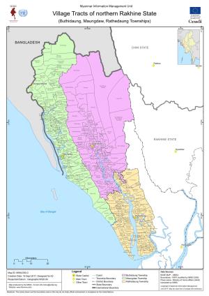 Village Tracts of Northern Rakhine State (Buthidaung, Maungdaw, Rathedaung Townships) N N ' ' 0 0