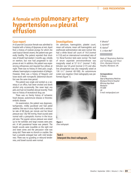A Female with Pulmonary Artery Hypertensionand Pleural Effusion