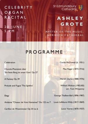 Organ Recital Programme
