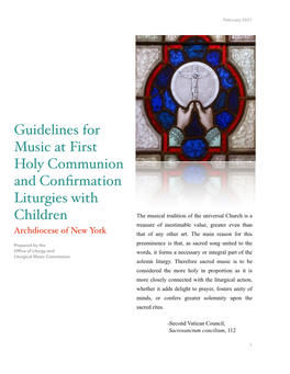 Guidelines for Music at First Communion An