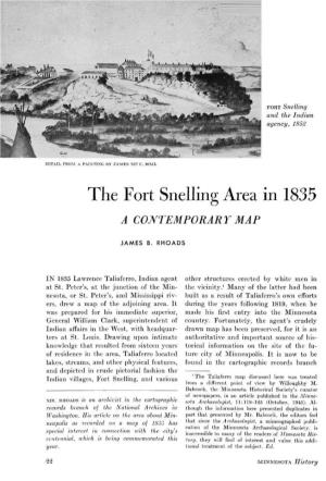 The Fort Snelling Area in 1835 a CONTEMPORARY MAP