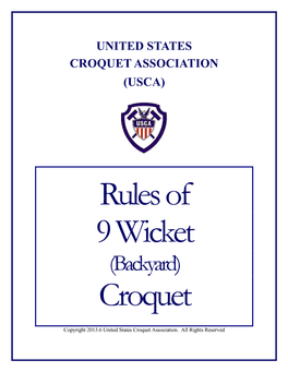 United States Croquet Association (Usca)