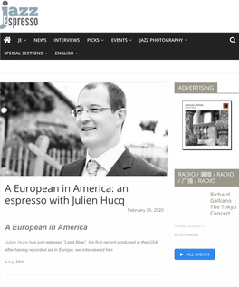 An Espresso with Julien Hucq Copyright Jazzespresso 2020