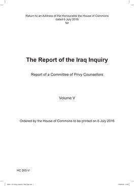 The Report of the Iraq Inquiry