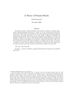 A Theory of Demand Shocks