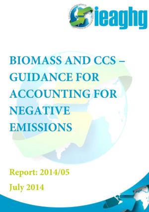 Guidance for Accounting for Negative Emissions