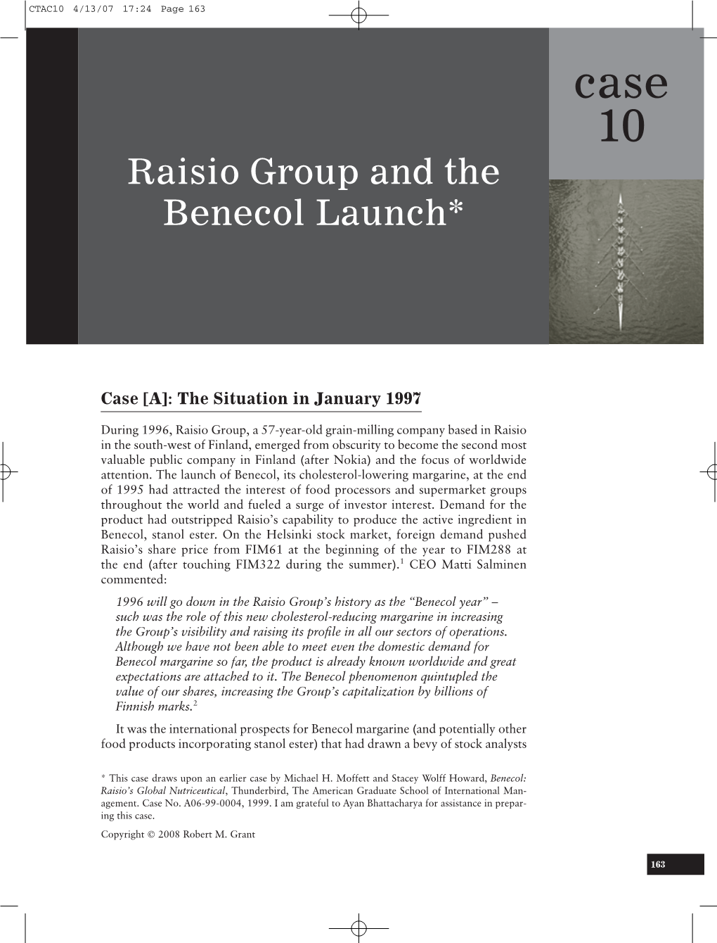 Case 10 Raisio Group and the Benecol Launch*