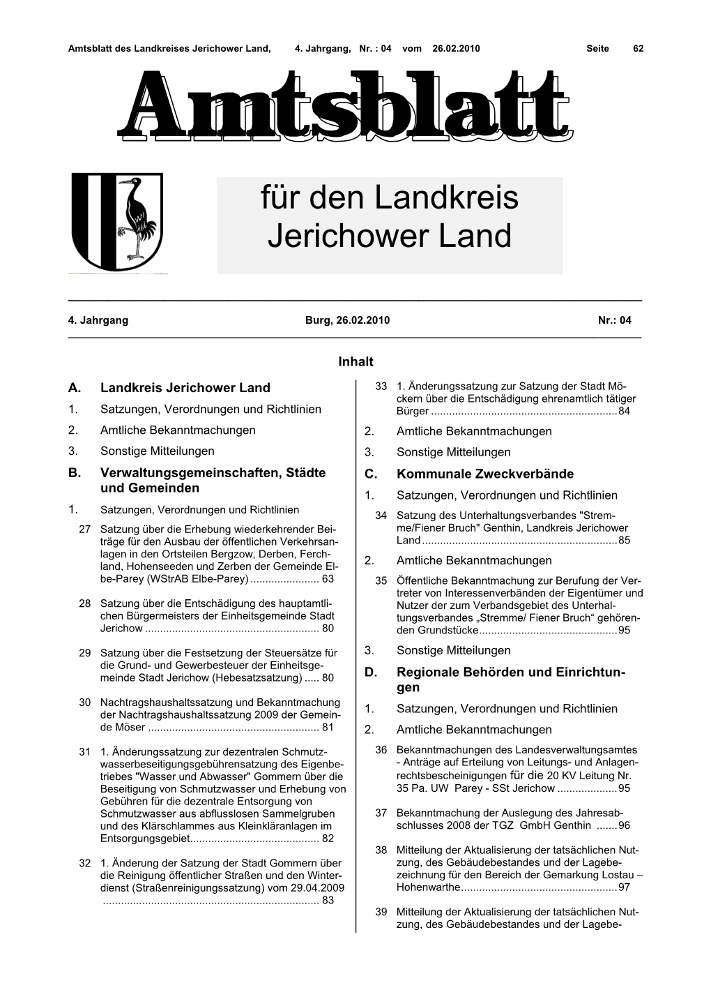 Für Den Landkreis Jerichower Land