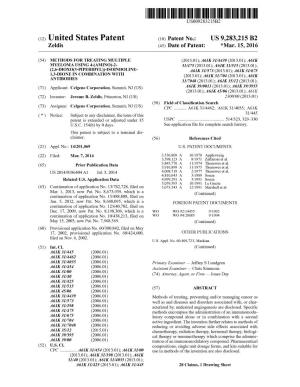 (12) United States Patent (10) Patent No.: US 9,283,215 B2 Zeldis (45) Date of Patent: *Mar