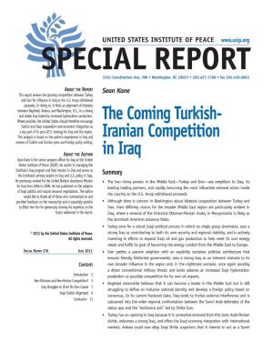 The Coming Turkish- Iranian Competition in Iraq