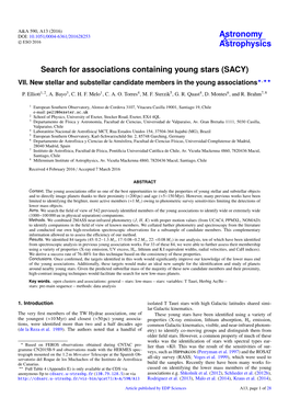 Search for Associations Containing Young Stars (SACY) VII