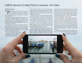CMOS Sensors Enable Phone Cameras, HD Video