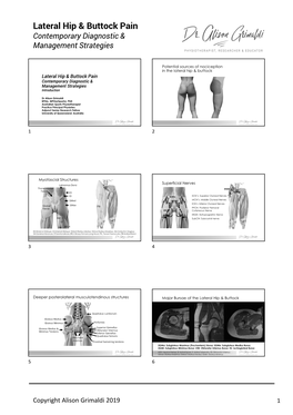 Lateral Hip & Buttock Pain