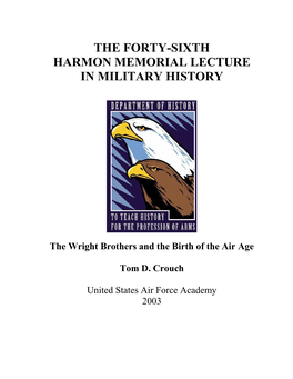 The Forty-Sixth Harmon Memorial Lecture in Military History