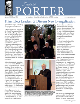 Friars Elect Leaders & Discern New Evangelization
