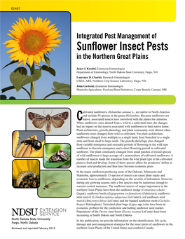 E1457 Integrated Pest Management of Sunflower Insect Pests in The