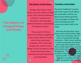 The History of Kanga Kitenge and Shuka Brochure