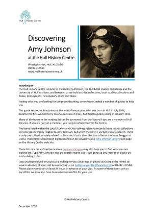 Discovering Amy Johnson at the Hull History Centre