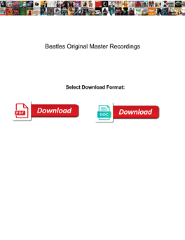 Beatles Original Master Recordings