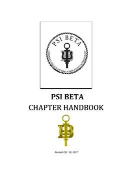 Chapter Handbook Psi Beta