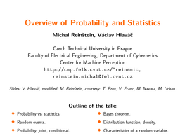 Overview of Probability and Statistics