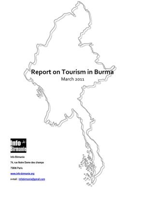 Report on Tourism in Burma March 2011