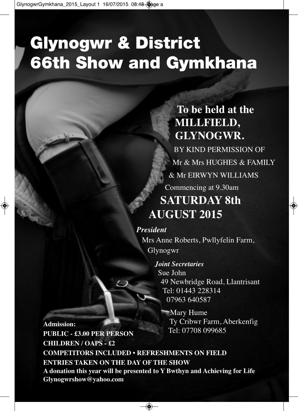 Glynogwr & District 66Th Show and Gymkhana