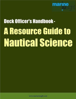 Deck Officer's Handbook- a Resource Guide to Nautical Science