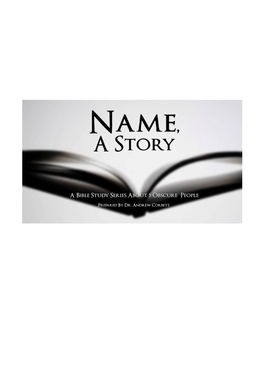 Name a Story Bible Study Series