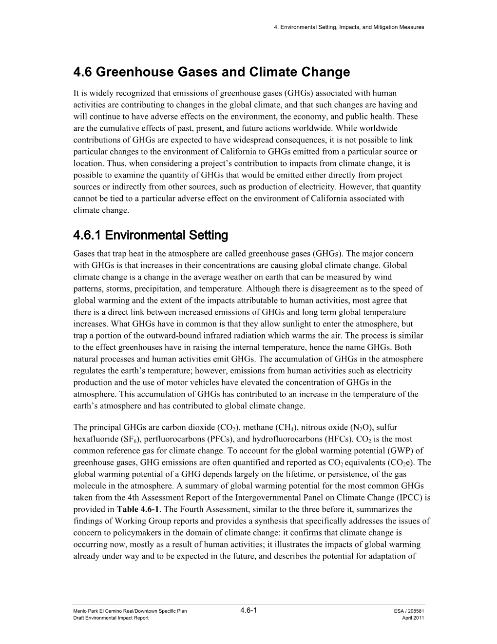 4.6 Greenhouse Gases and Climate Change