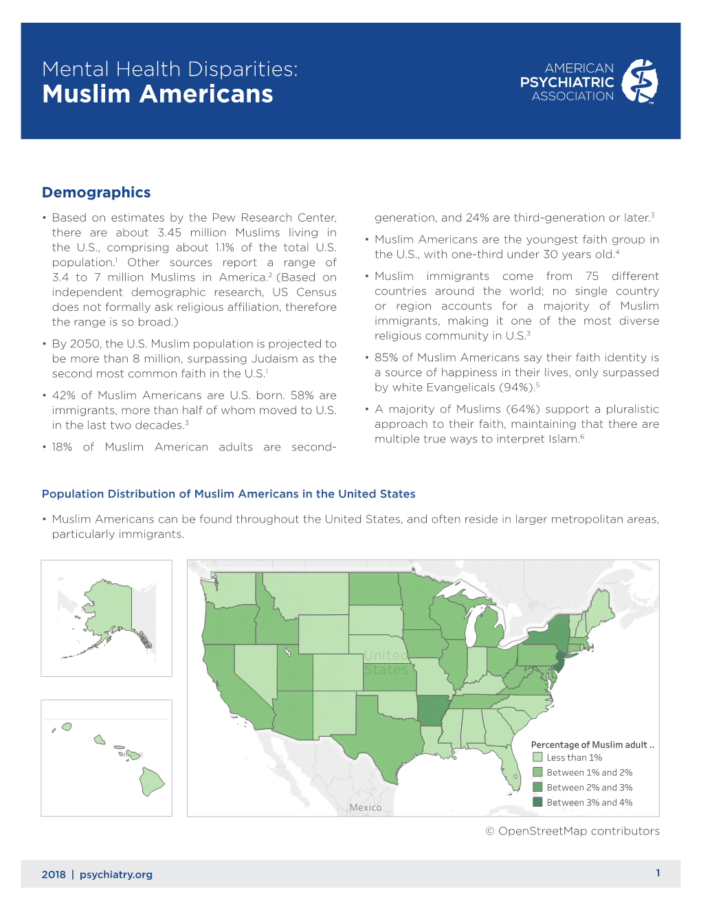 Mental Health Disparities for Muslim Americans