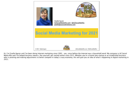 Social Media Marketing for 2021