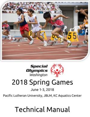 2018 Spring Games Technical Manual