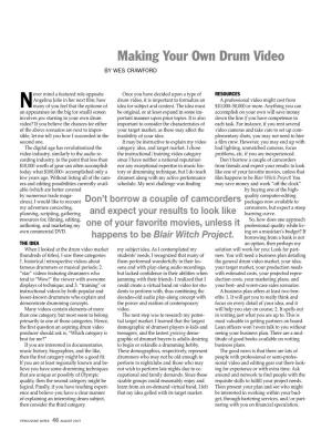 Making Your Own Drum Video by Wes Crawford