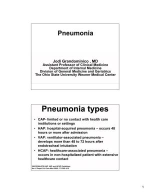Pneumonia Types