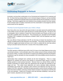 Estimating Exposure at Default