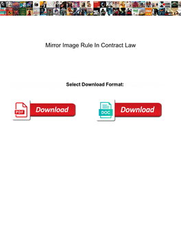 Mirror Image Rule in Contract Law