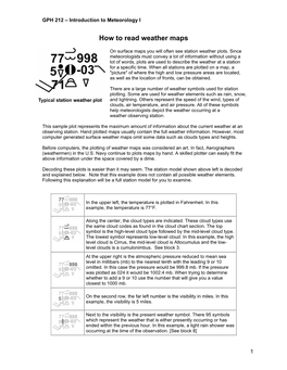 GPH 212 – Introduction to Meteorology I