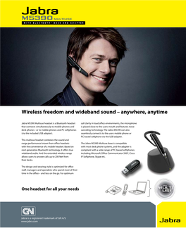 Wireless Freedom and Wideband Sound – Anywhere, Anytime