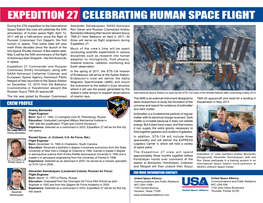 Expedition 27 Celebrating Human Space Flight
