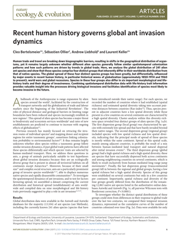 Recent Human History Governs Global Ant Invasion Dynamics