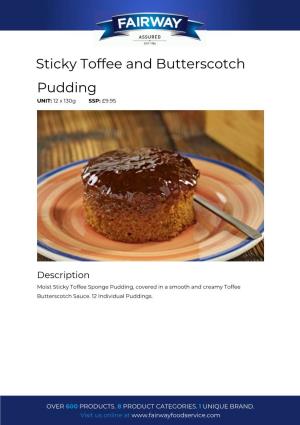Sticky Toffee and Butterscotch Pudding UNIT: 12 X 130G SSP: £9.95