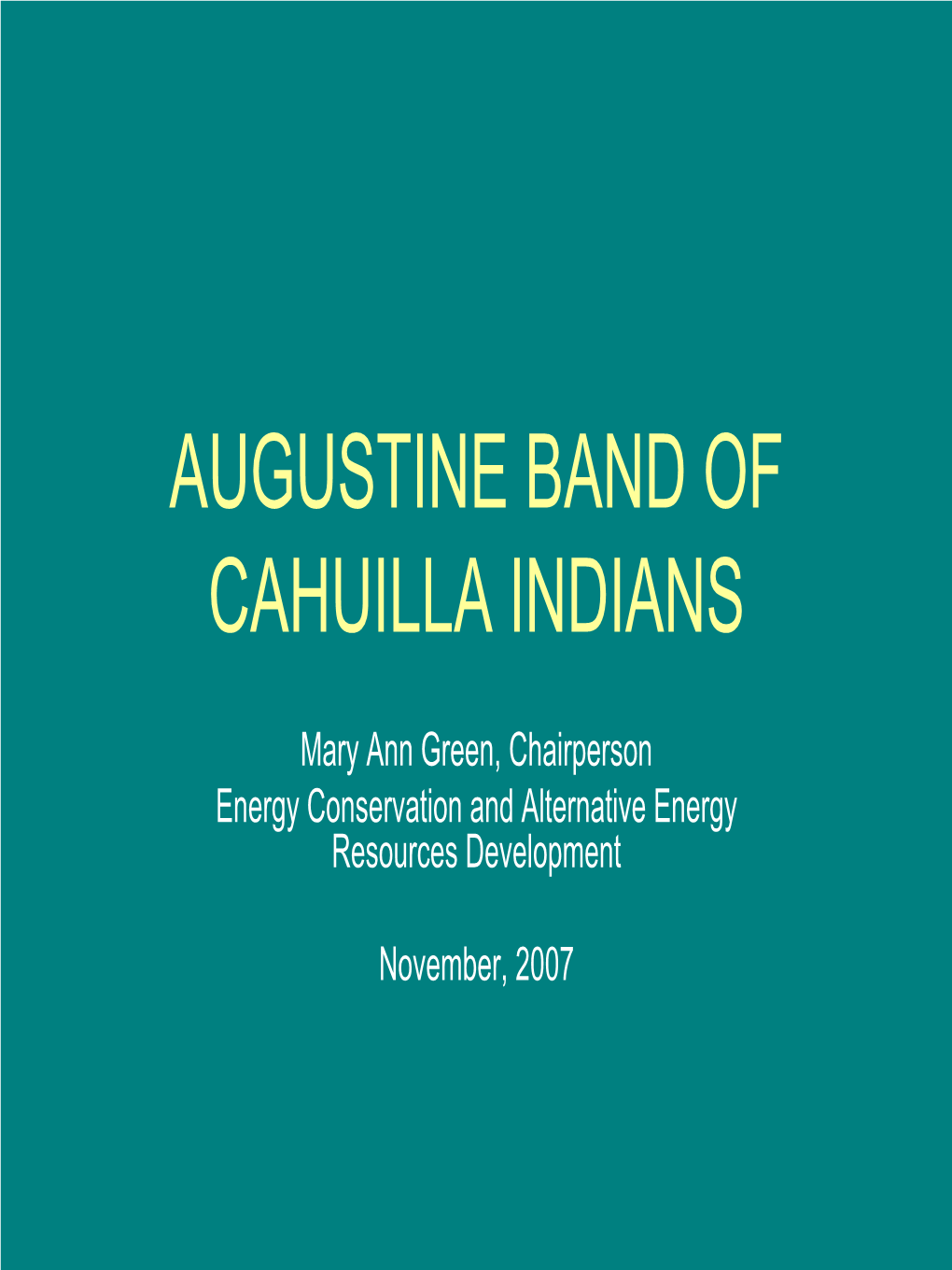 Augustine Band of Cahuilla Mission Indians