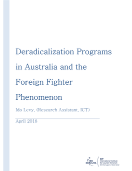 Deradicalization Programs in Australia and the Foreign Fighter Phenomenon